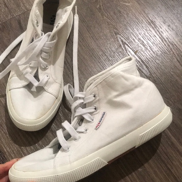 Superga Shoes - Superga white hightops